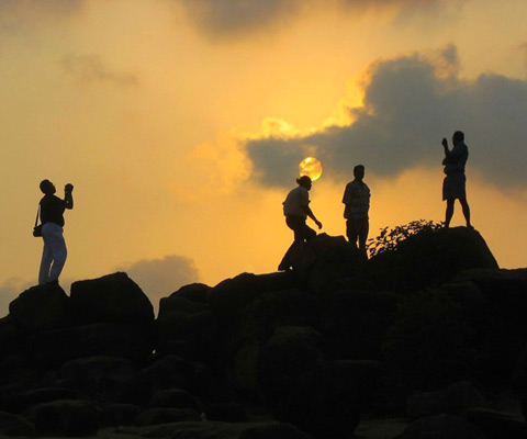 Kovalam Hawah Beach - A sunset view at Kovalam Hawah Beach