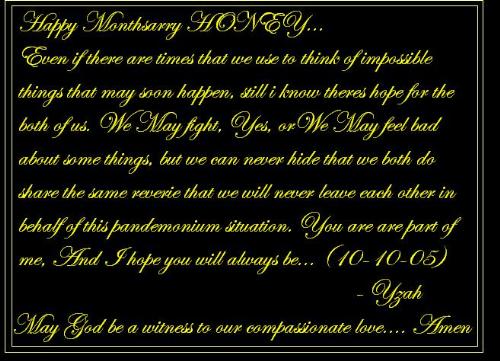 My mothsary letter to him... - Sweet