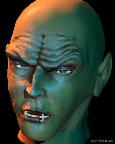 human face - this picture originally created by maya software