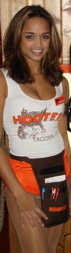 Sanjaya's sister - Here is a picture of Sanjaya's sister working at Hooters.