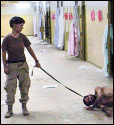Soldier - American woman soldier in Iraqi jail performing duly perfectly.