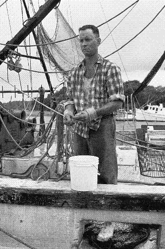 Forrest Gump fishing - Forrest Gump is fishing. The picture is black and white.