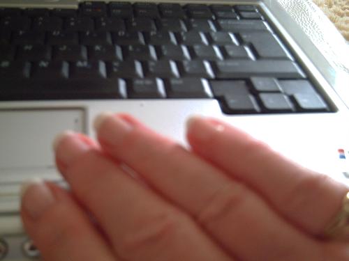 my manicure again - my hand after being manicured