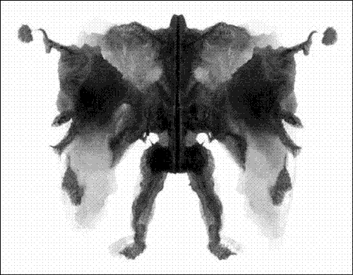Rorschach Inkblot - What you see before you is a Rorschach inkblot, used in psychology classes the world over.
