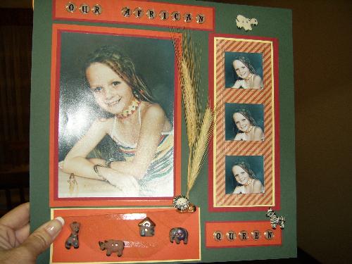 Our Own African Queen - A competition my granddaughter entered. She also won a prize. Don't you love her plaits.