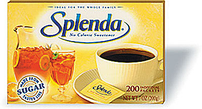 Splenda - This is a package of Splenda, the only sugar substitute that is made from sugar, but doesn't have the carbohydrates or calories!