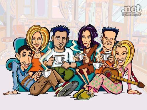 Friends in cartoon - I love watching friends ,and have never missed a single episode!