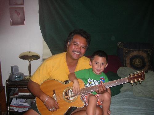 Bill and grandson Noah  - Bill and grandson Noah William at 3 years old playing an acoustic set