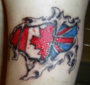 Flag tatt - british/canadian tatt