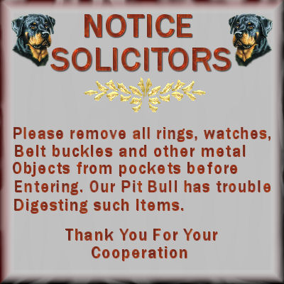 Something to hang on the front door!!  - Attention, solicitors! LOL