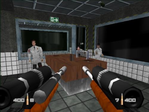 Evil Goldeneye Scientists - I got a Scientist mad at me in the game Goldeneye for the Nintendo 64.