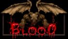 Blood - A poster of winged specie with sign Blood on the background. 