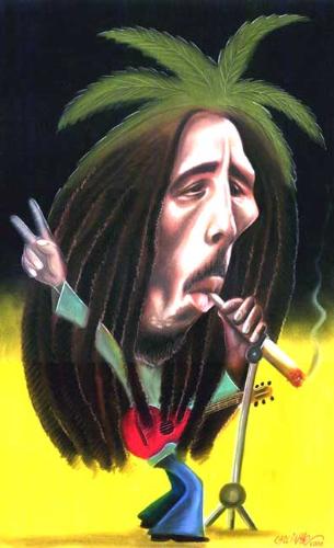 cartoon - Bob marley 2