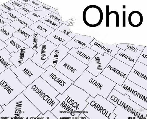 Ohio's Counties - This is a photograph of what is Ohio's counties