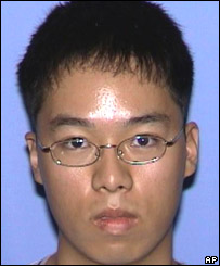 the killer ( CHO SEUNG-HUI) - Born in South Korea, moved to US aged 8
Final year student of English
Described as a loner
Writings disturbed other students
