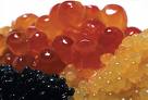 Fish Eggs! - this is probably the least disturbing picture I could find for Caviar. I guess it comes in these three varieties of color. I wonder if the colors indicate the type of fish they come from. Do the colors taste different?