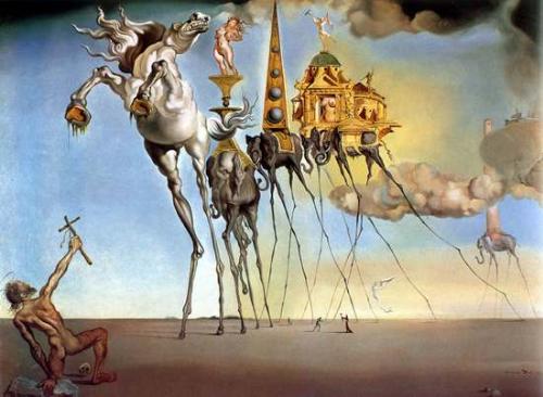 The Temptation of St. Anthony by Salvador Dalí - This is The Temptation of St. Anthony by none other than the famous surrealist, Salvador Dalí.