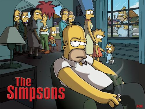 The Simpsons - Here's a picture of America's favourite family, The Simpsons, made to resemble The Sopranos.