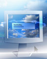 downloading picture - computer monitor showing download in progress