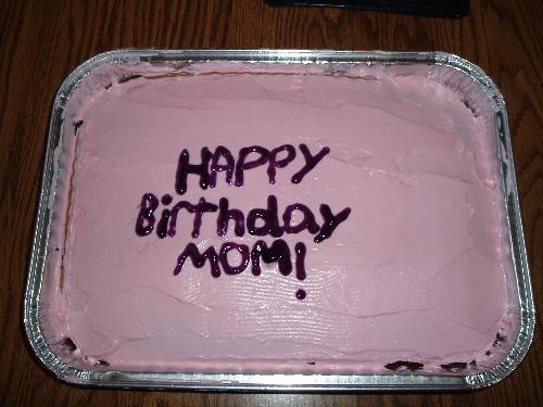 birthday cake - birthday cake with pink frosting