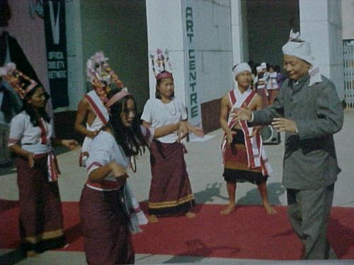 Cultural Dance - Here, my friends are presenting 'Kom' cultural dance. It's our cultural dance.
