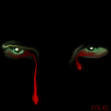 Bleeding Eyes - This is a picture of a pair of my cats eyes that have been digitally edited and added too.