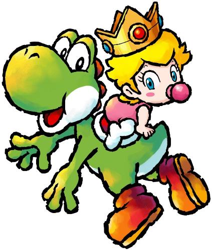 Yoshi n Peach - Wallpaper