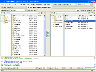 Fireftp screenshot - A screenshot of fireftp in action - its a pretty useful extension for firefox for uploading files.