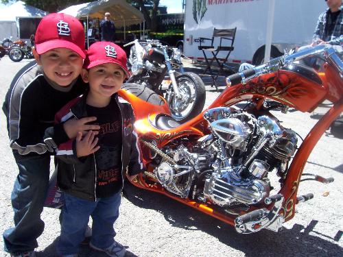 Boys with Motorcycle - THis was taken at the RiverCity Bike Fest.