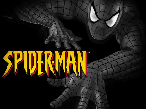 spiderman black  - action hero spiderman with super natural powers..