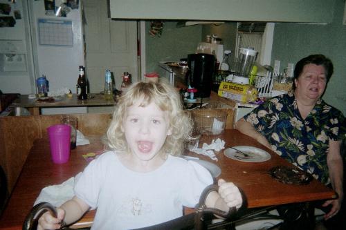 my neice - This is a picture of my 4 year old neice at her house.