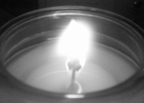 Candle in black and white - This a pic Of a candle I took. I thought it looked good in black and white!