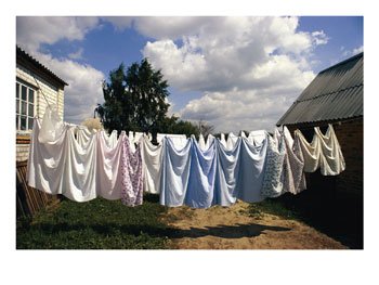 clothes drying on the line - another way to be on line