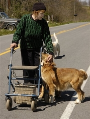 Brave Beauty Queen - Venus Ramey and her dog .