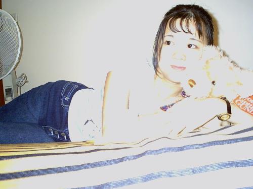 me and wuzzy - This was taken by me in Sydney in my home's guest room. I normally like to rest there because it's always empty.