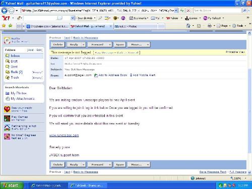 Jagex Email - I Got a weird e-mail from jagex. They say they will never e-mail you but the address is from jagex. I havent clicked on the link yet.
