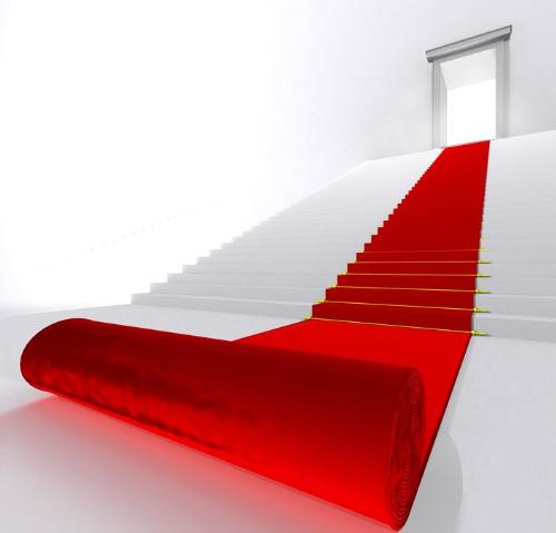 The red carpet!-Welcome! - the red carpet is the way to another world.