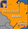 Marajo, Brazil - This is a map of the freshwater Island of Marajo in Brazil. Is it the largest freshwater island?