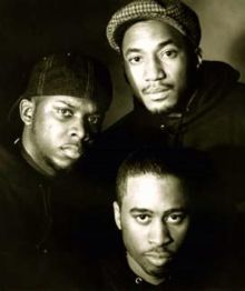 A Tribe called Quest - This picture shows the three people behind the Tribe! There's Q-Tip, Ali, and Phife. A Tribe called Quest was a popular rap group for 1988-1998. Apparently, the group re-united in 2006 and plan to release a new album.