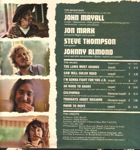 John Mayall 2 - The band:John Mayall,Jon Mark,Steve Tho,pson,Johnny Almond...