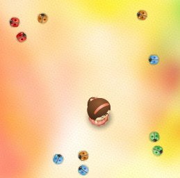 Orisinal flash games - This picture show the game bugs of the website http://www.ferryhalim.com/orisinal/. This is a relaxing game with beautiful images where you should jump to make bugs escape.