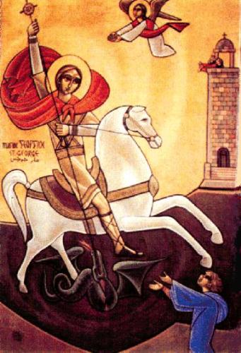 St. George - The patron saint of England is St. George. Thought to have saved a maiden by killing a dragon. He died in 303AD.