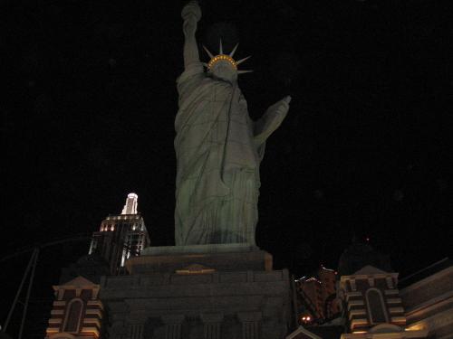 Statue of Liberty at New York, New York - The Statue of Liberty outside the New York, New York casino. It almost looks the real one.