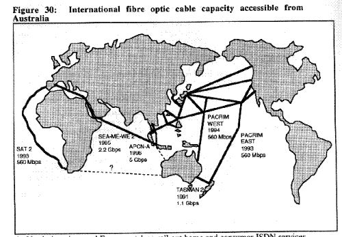 Underwater Fibreoptic Cables - This is the fibre optic cables currently available to use for Australia.