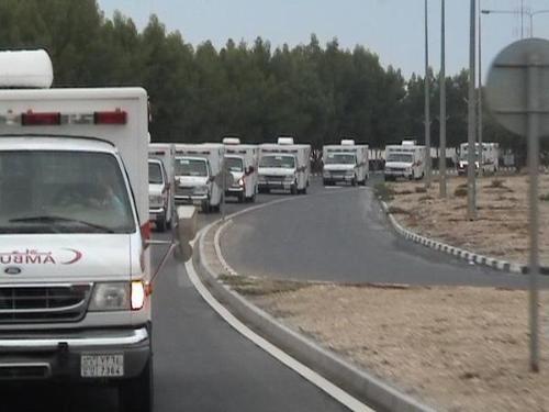 Ambulance parade - On the way to Lusail