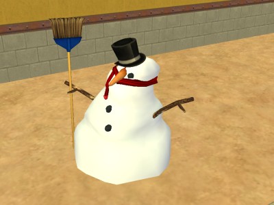 Melting Snowman - Built a snowman in the winter than watched it melt in the spring.