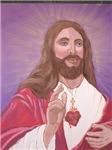 my Jesus the Sacred Heart painting - painting of Jesus the Sacred heart on a mousepad