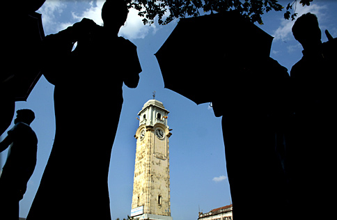 Sri Lanka 100 -year old clock tower!!! - A 100 year old clock tower rises from the center of Colombo,"A great small city by the Ocean",The tower is a symbol of the city&#039;s old World charm.Rapid growth is changing the face of the colonial cith with skyscrapers rising next to early britishi-built building."Thought it&#039;s crowded and hot,the people are warm,the buildings are fantastic,and there is just a charm about it".