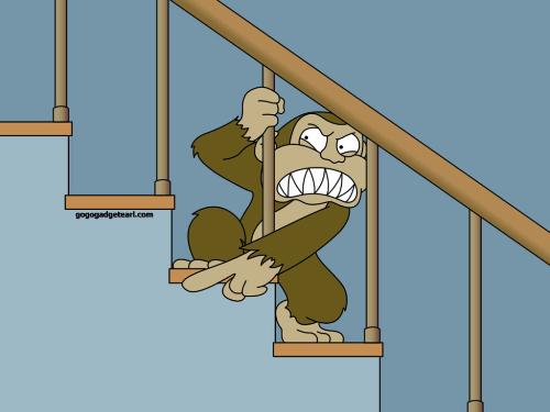 Evil Monkey - On the stairs