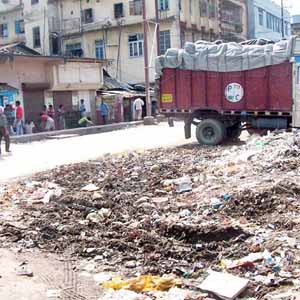 environment - Even as the whole world celebrated Earth Day on Sunday, a road at Fancy Bazar area in the Guwahati city is seen with garbage scattered here and there.